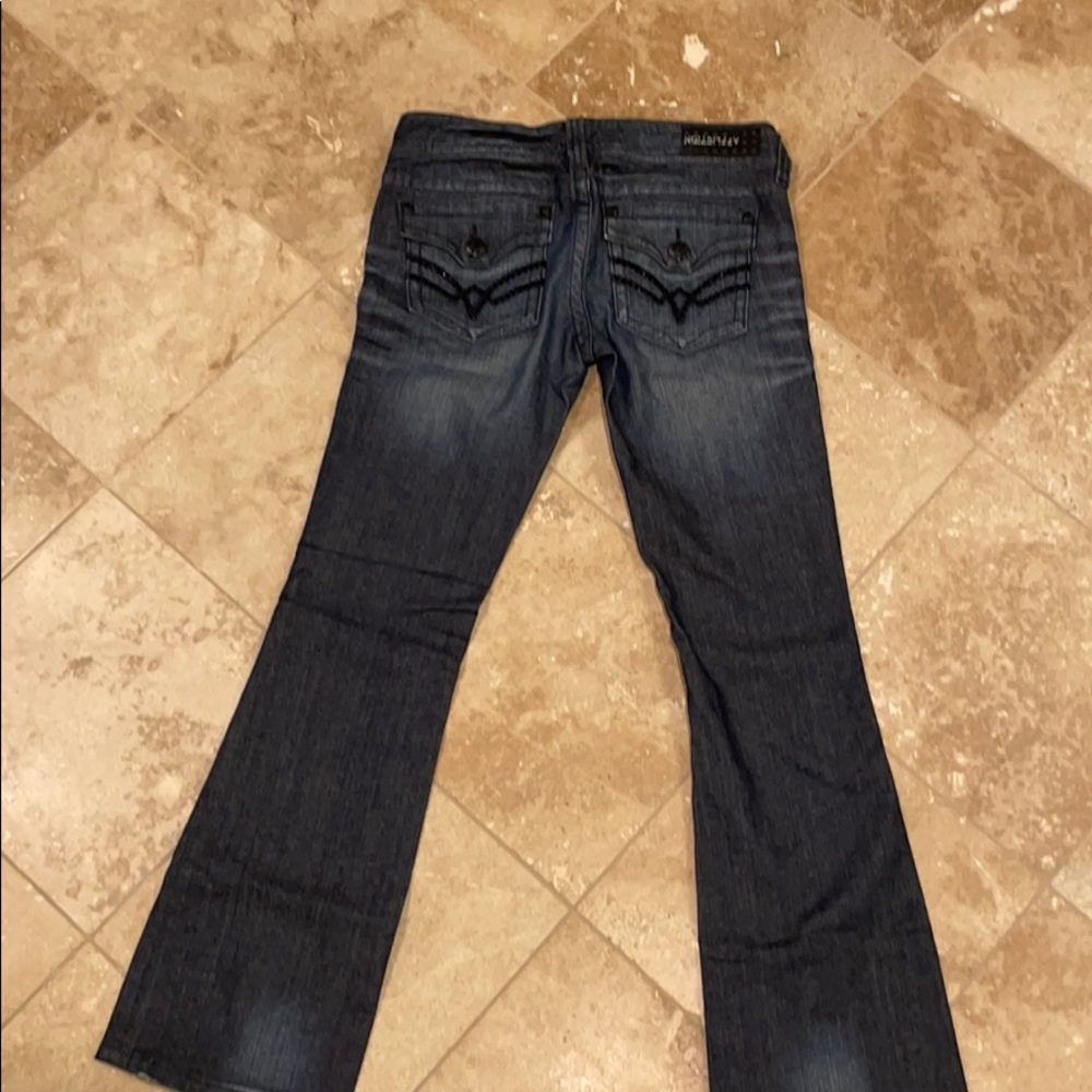 Affliction Embroidered Denim Bootcut Jeans